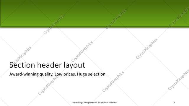 Section Header presentation slide layout