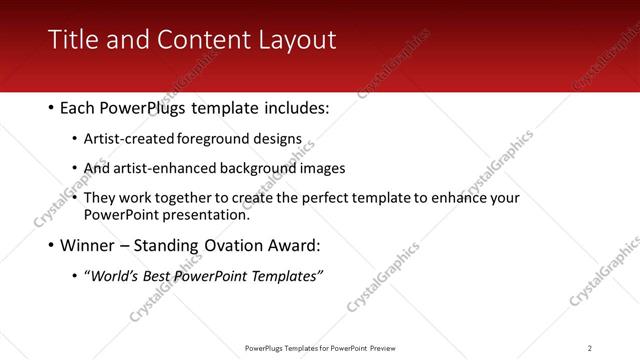 Title and Content presentation slide layout