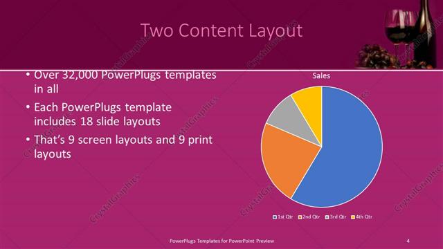 Two Content presentation slide layout