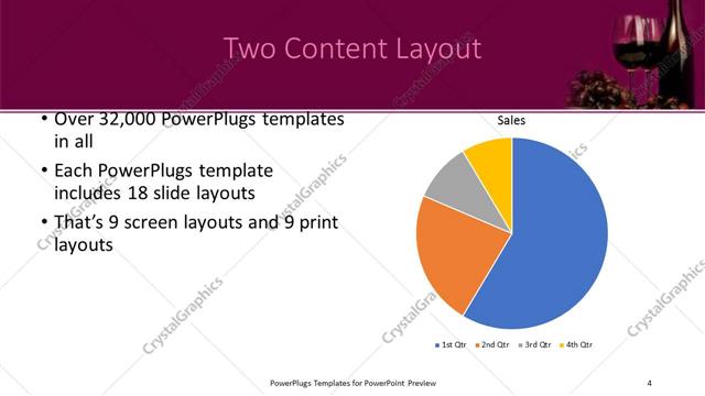 Two Content presentation slide layout