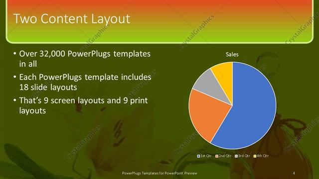 Two Content presentation slide layout