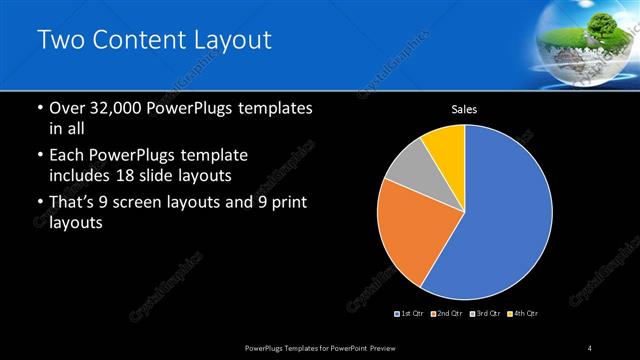 Two Content presentation slide layout