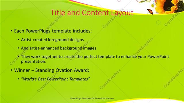 Title and Content presentation slide layout