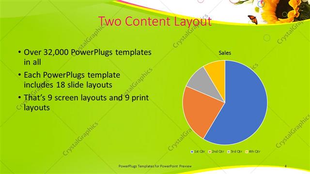 Two Content presentation slide layout
