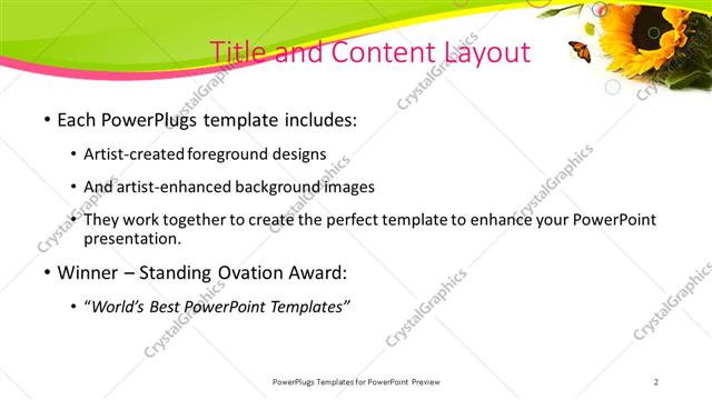 Title and Content presentation slide layout