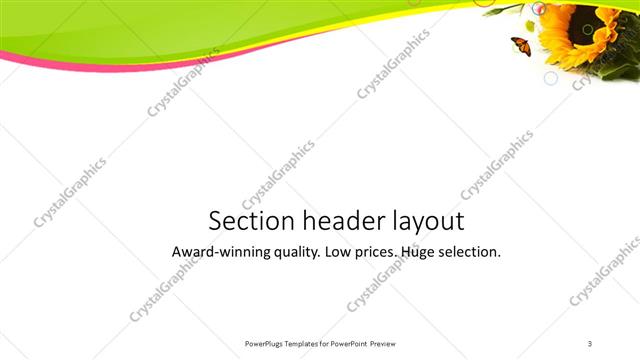 Section Header presentation slide layout