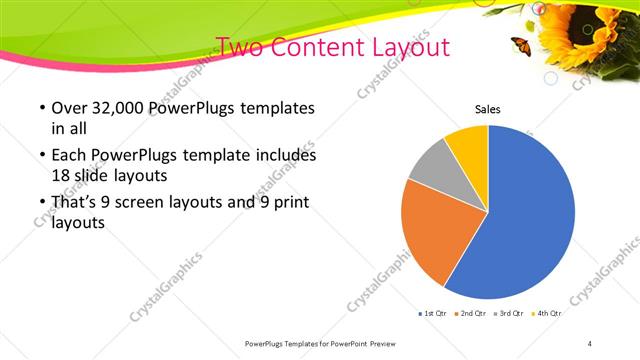 Two Content presentation slide layout
