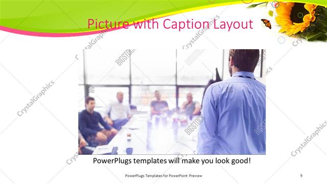 Picture with Caption presentation slide layout