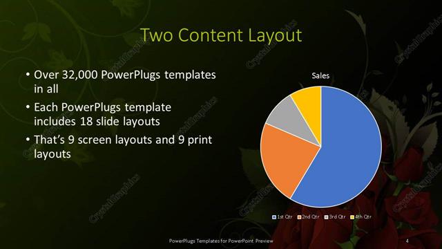 Two Content presentation slide layout