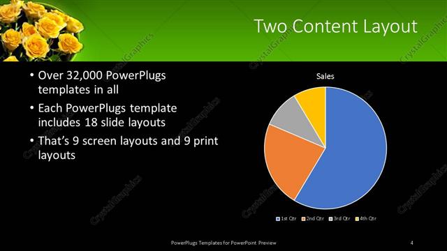 Two Content presentation slide layout