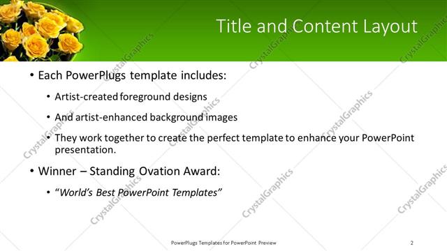 Title and Content presentation slide layout