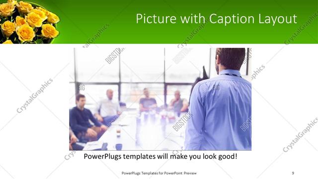 Picture with Caption presentation slide layout