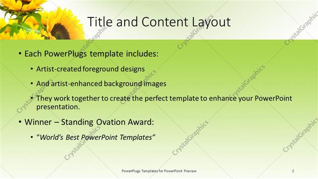 Title and Content presentation slide layout