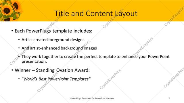 Title and Content presentation slide layout