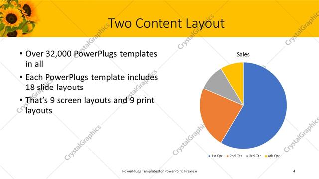 Two Content presentation slide layout