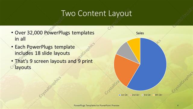 Two Content presentation slide layout