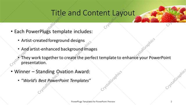 Title and Content presentation slide layout