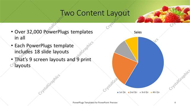 Two Content presentation slide layout