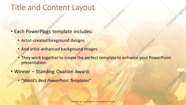 Title and Content presentation slide layout