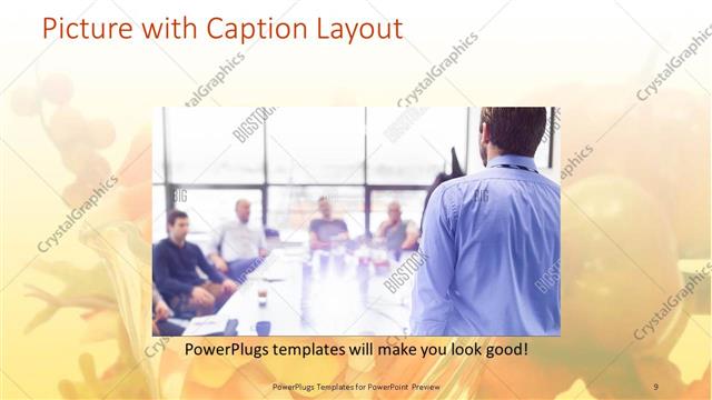 Picture with Caption presentation slide layout