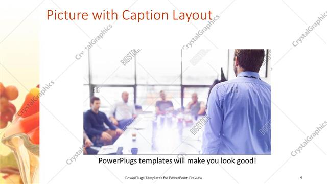 Picture with Caption presentation slide layout