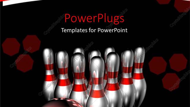  Presentation with bowling - A bowling ball with dark background