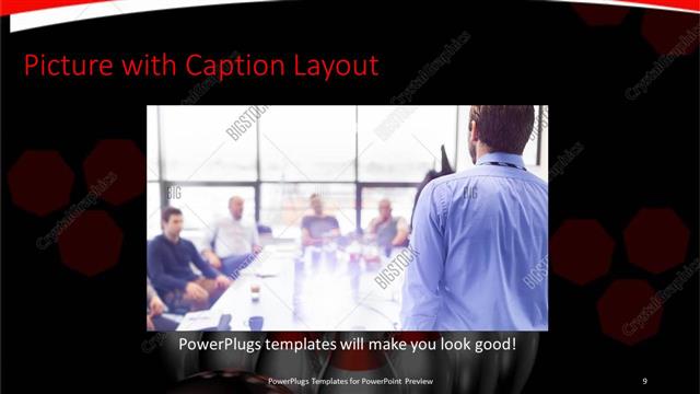 Picture with Caption presentation slide layout
