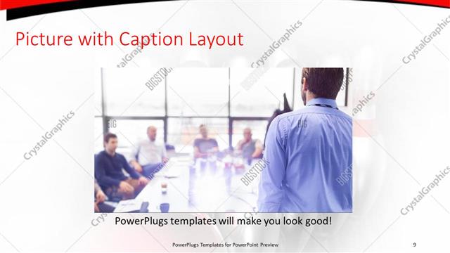 Picture with Caption presentation slide layout