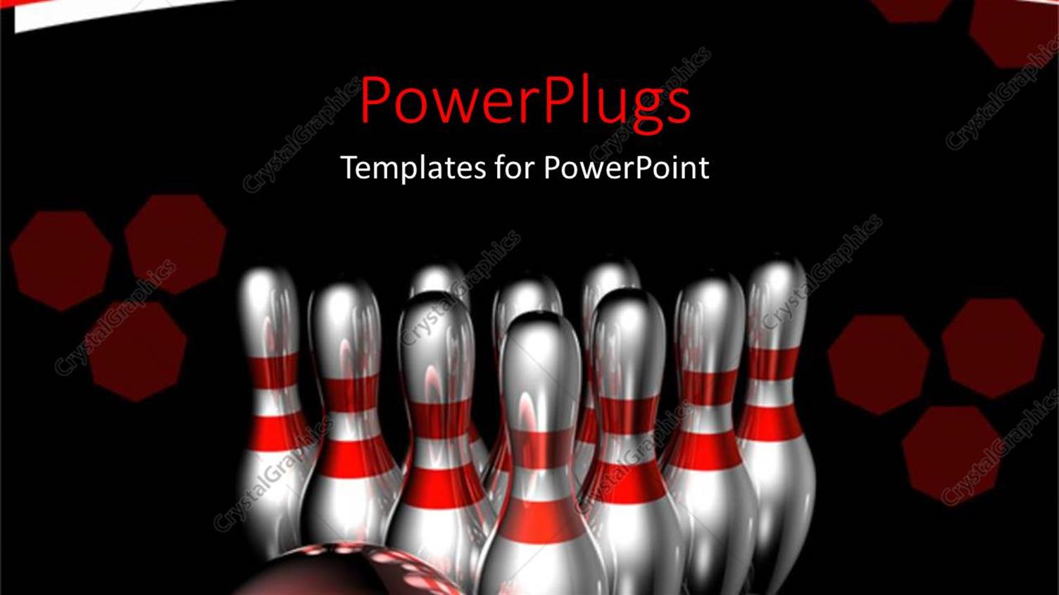 Featuring a Bowling Ball with Dark Background