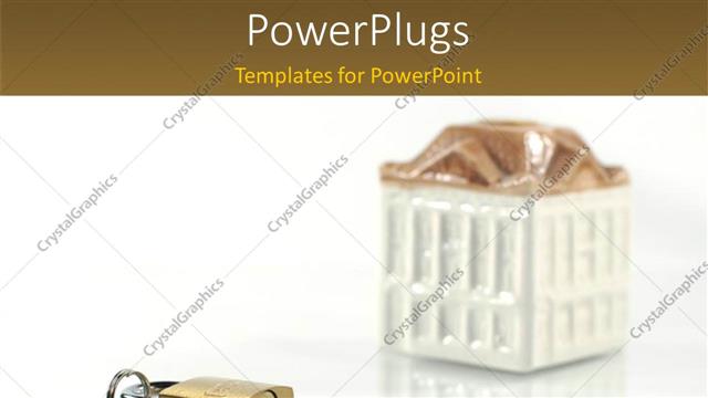  Presentation with insurance - A box in the background with a lock in front