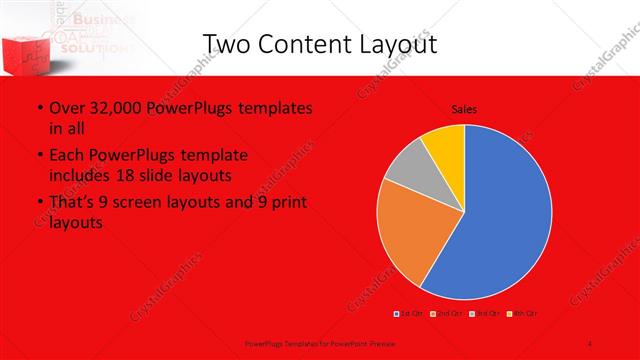 Two Content presentation slide layout