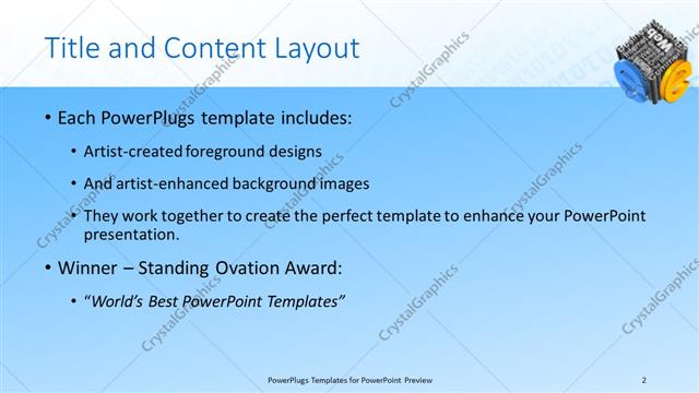 Title and Content presentation slide layout