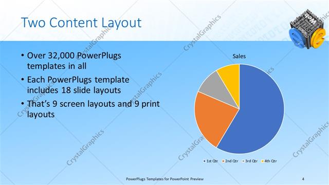 Two Content presentation slide layout