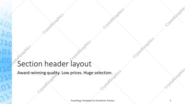 Section Header presentation slide layout