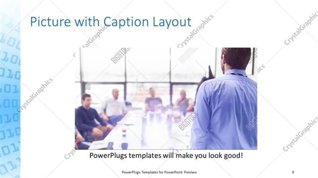 Picture with Caption presentation slide layout