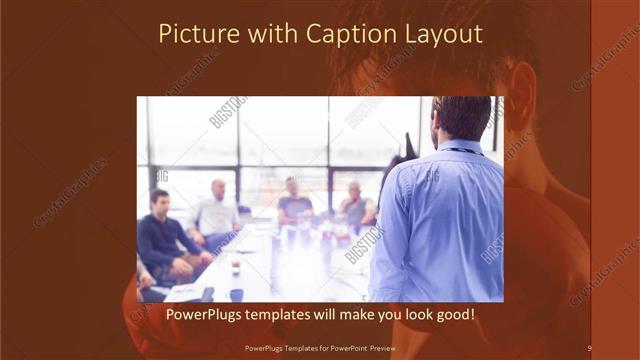 Picture with Caption presentation slide layout