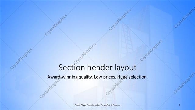 Section Header presentation slide layout