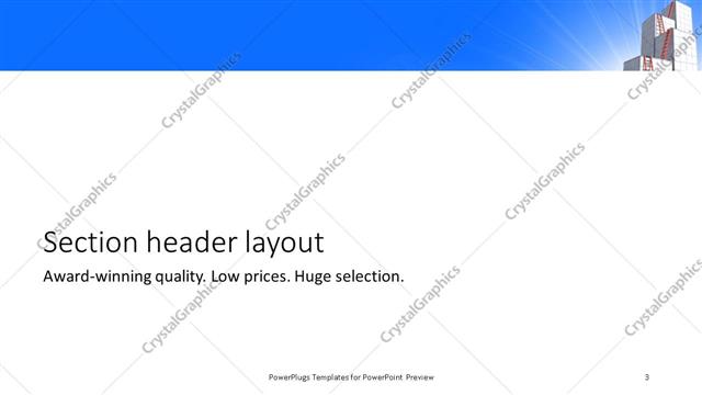 Section Header presentation slide layout