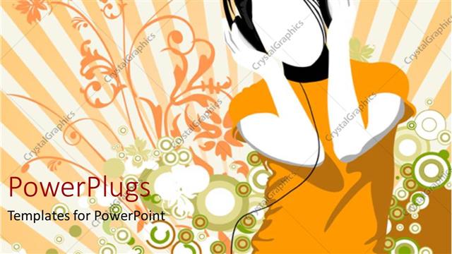  Presentation with music headphones - A boy enjoying music with his headphones on