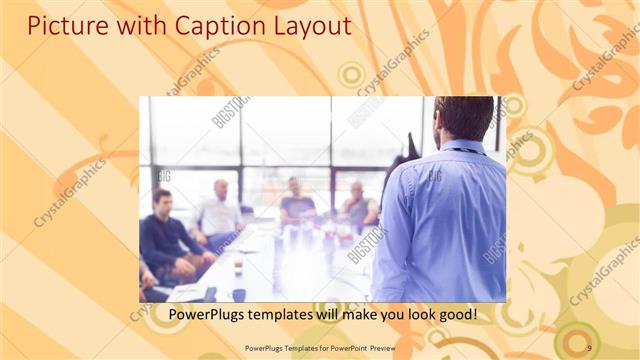Picture with Caption presentation slide layout