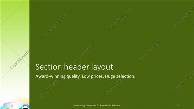 Section Header presentation slide layout