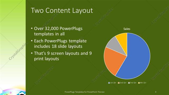 Two Content presentation slide layout