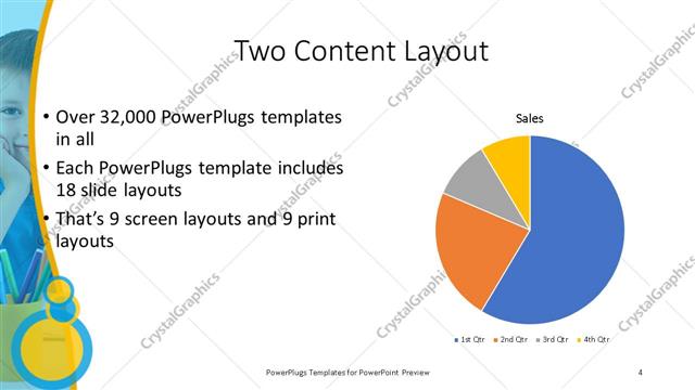 Two Content presentation slide layout