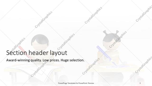 Section Header presentation slide layout