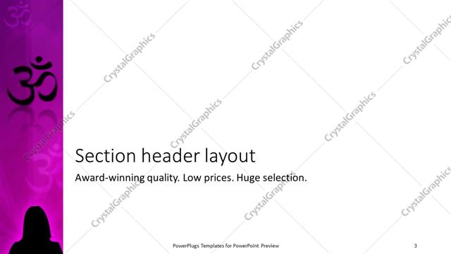 Section Header presentation slide layout