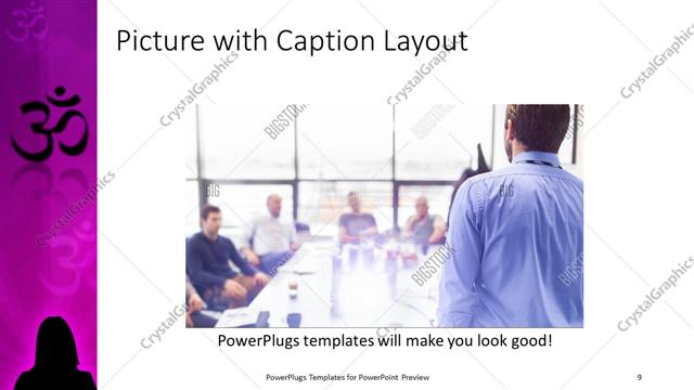 Picture with Caption presentation slide layout