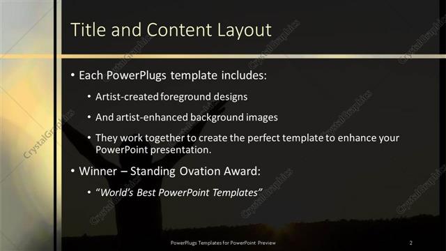 Title and Content presentation slide layout