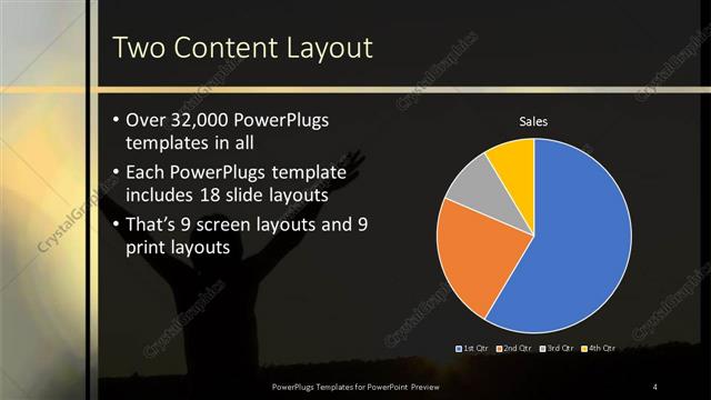 Two Content presentation slide layout