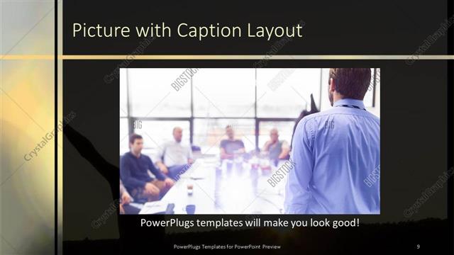Picture with Caption presentation slide layout