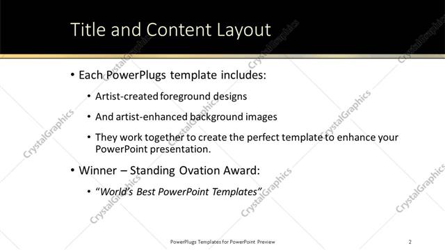 Title and Content presentation slide layout